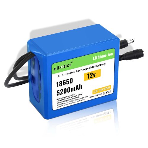 12V 5200mAh Li-ion Battery Pack â€“ 3S for IoT & Robotics