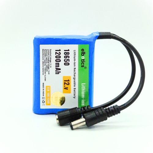 12V 1200mAh 3S Li-ion Battery for IoT, Robots & Speakers