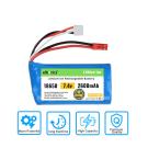 7.4V 2600mAh Li-ion Battery with USB Charger for RC Car/Boat