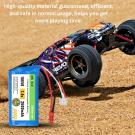 7.4V 2600mAh Li-ion Battery with USB Charger for RC Car/Boat