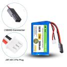 7.4V 2600mAh Li-ion Battery w/ USB Charger for RC Car/Boat (5500 Plug)