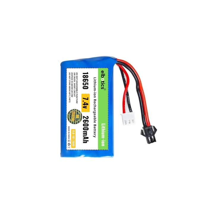 7.4V 2600mAh Li-ion Battery JST Plug with USB Charger RC (JST SM 2 Pin )