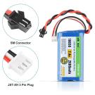 7.4V 2600mAh Li-ion Battery JST Plug with USB Charger RC (JST SM 2 Pin )
