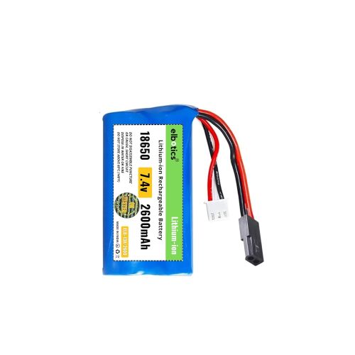 7.4V 2600mAh Li-ion Battery JST Plug with USB Charger RC (5500 Plug)