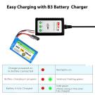 7.4V 2600mAh Li-ion Battery JST Plug with USB Charger RC (5500 Plug)