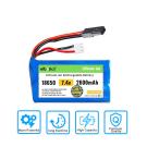 7.4V 2600mAh Li-ion Battery JST Plug with USB Charger RC (5500 Plug)