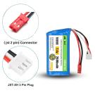 7.4V 2600mAh Li-ion Battery 15C JST Plug with USB Charger (JST Red Plug)