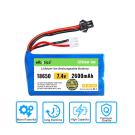 7.4V 2600mAh Li-ion Battery 15C JST Plug with USB Charger (JST SM 2 Pin)