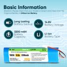 14.4v/14.8v 3200mAh Battery Compatible with 360 S6 S8 S8 Plus Robot Vacuum