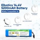 14.4V 5200mAh Replacement Battery for 360 S9, X90, RoboVac L10