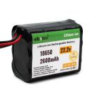 ELBOTICS 22.2V 2600mAh Li-ion Battery Pack with PCB & DC5521