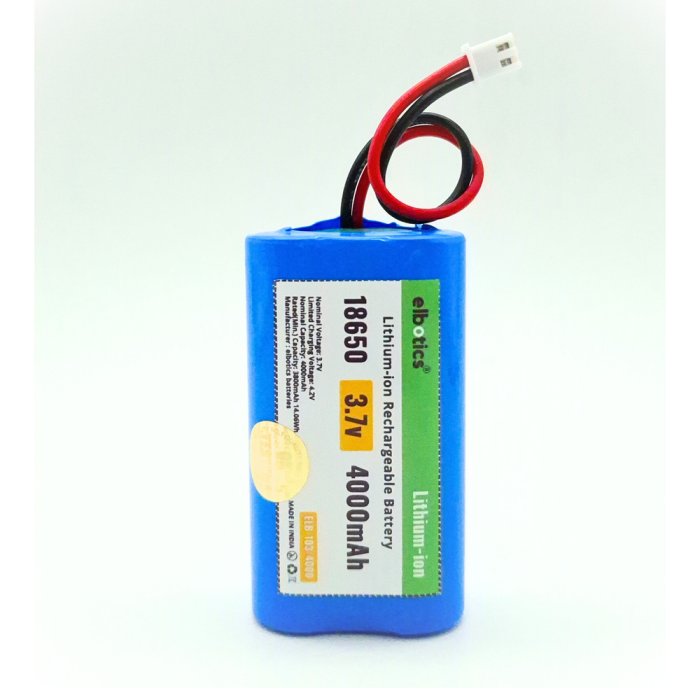 ELBOTICS 3.7V 4000mAh 1S2P Battery with XH2.54 Connector