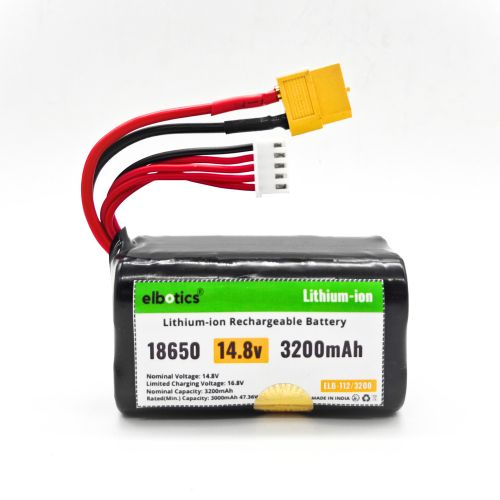 14.8V 3200mAh Li-ion Rechargeable Battery Pack 18650 4S Battery with XT60 Connector
