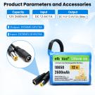 12V 2600mAh 3S Li-ion Battery for IoT, Robots & Speakers