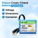 12V 2600mAh 3S Li-ion Battery for IoT, Robots & Speakers