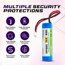 3.7V 2600mAh Li-ion Battery with XH2.54 Plug for DIY, Toys