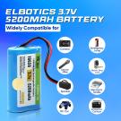ELBOTICS 3.7V 5200mAh 1S2P Battery with PH2.0 Connector