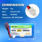 ELBOTICS 3.7V 5200mAh 1S2P Battery with PH2.0 Connector