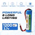 3.7V 1200mAh Li-ion Battery with XH2.54 Plug for DIY, Toys