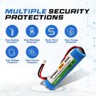 3.7V 1200mAh Li-ion Battery with XH2.54 Plug for DIY, Toys