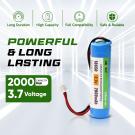 3.7V 2000mAh Li-ion Battery with XH2.54 Plug for DIY, Toys