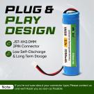 3.7V 3200mAh Li-ion Battery with PH2.0 Plug for DIY, Toys PH2.0