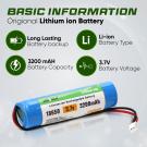 3.7V 3200mAh Li-ion Battery with PH2.0 Plug for DIY, Toys PH2.0