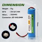 3.7V 3200mAh Li-ion Battery with PH2.0 Plug for DIY, Toys PH2.0