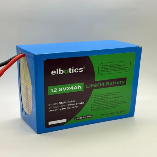 12.8V 24Ah (24000mAh) LiFePO4 Phosphate Battery with Smart BMS Solar Inverter Battery