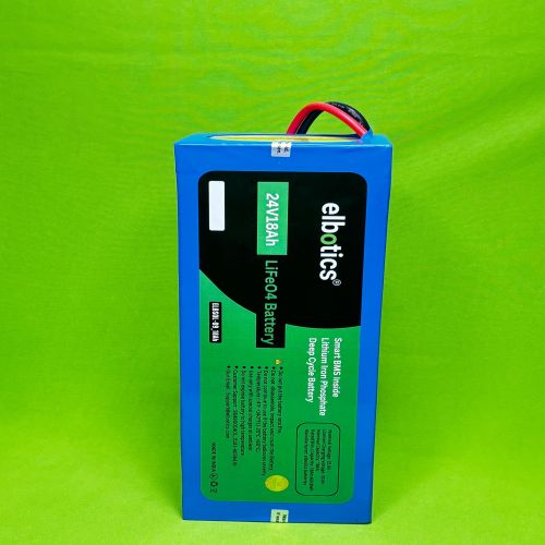 24V 18Ah LiFePO4 Phosphate Rechargeable Battery Pack 466Wh High-Power Battery Smart BMS Protection for Electric Cycle