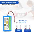 ELBOTICS 7.4V 2600mAh Li-ion Battery Pack with XH2.54 Plug