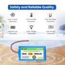 ELBOTICS 7.4V 2600mAh Li-ion Battery Pack with XH2.54 Plug