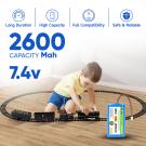 ELBOTICS 7.4V 2600mAh Li-ion Battery Pack with XH2.54 Plug