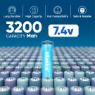 ELBOTICS 7.4V 3200mAh Li-ion Battery Pack with XH2.54 Plug (ELB-105_3200)