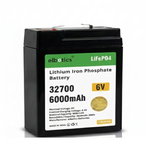 6V 6Ah LiFePO4 Rechargeable Battery with BMS Protection 2000 Deep Cycle (ELBLFPH-031212)