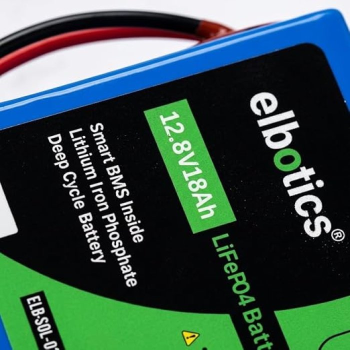 12.8V 18Ah (18000mAh) LiFePO4 Phosphate Battery with Smart BMS Solar Inverter Backup Battery